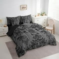 thumbnail image 3 of Manfei Damask Twin Bedding Sets 7-Piece,Gothic Flower Bedding Comforter Set 7-Piece,Gray Dragon Dreamcatcher Sheet Sets,Breathable Bedroom Decorative Reversible, 3 of 7