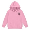 thumbnail image 5 of gcong Girls Two Piece Outfits Bow Graphic Print Hoodie Sweatpants Set Oversized Sweatshirt and Sweatpants Cute Tracksuit Kids Clothes 2-13 Years Pink, 5 of 7