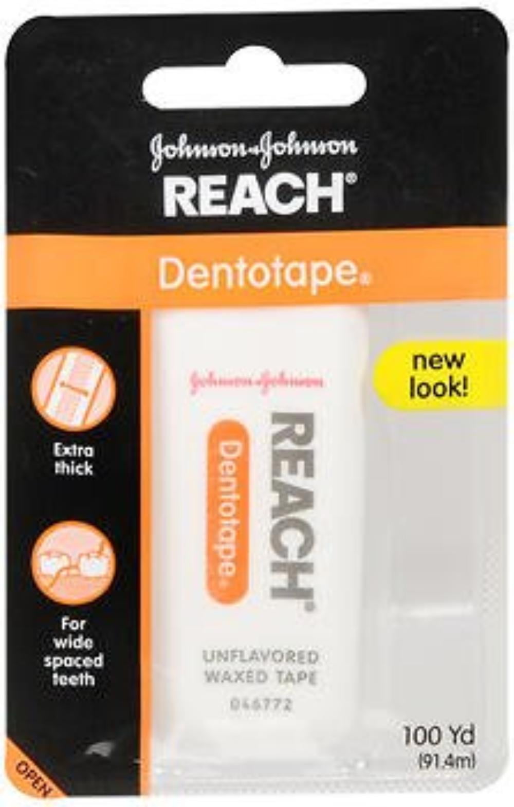 Dentotape Waxed Floss Unflavored 100 yds., Pack of 5, Johnson