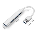 thumbnail image 3 of Baby Rabbit Knights USB 3.0 Hub, Ultradelgado Convertidor 4 en 1 Velocidad Ultra Alta Hub con 1 USB 3.0 Puertos de 5 Gbps y 3 USB 2.0 Puertos de 480Mpbs, Compatible con PC O Laptop, 3 of 4