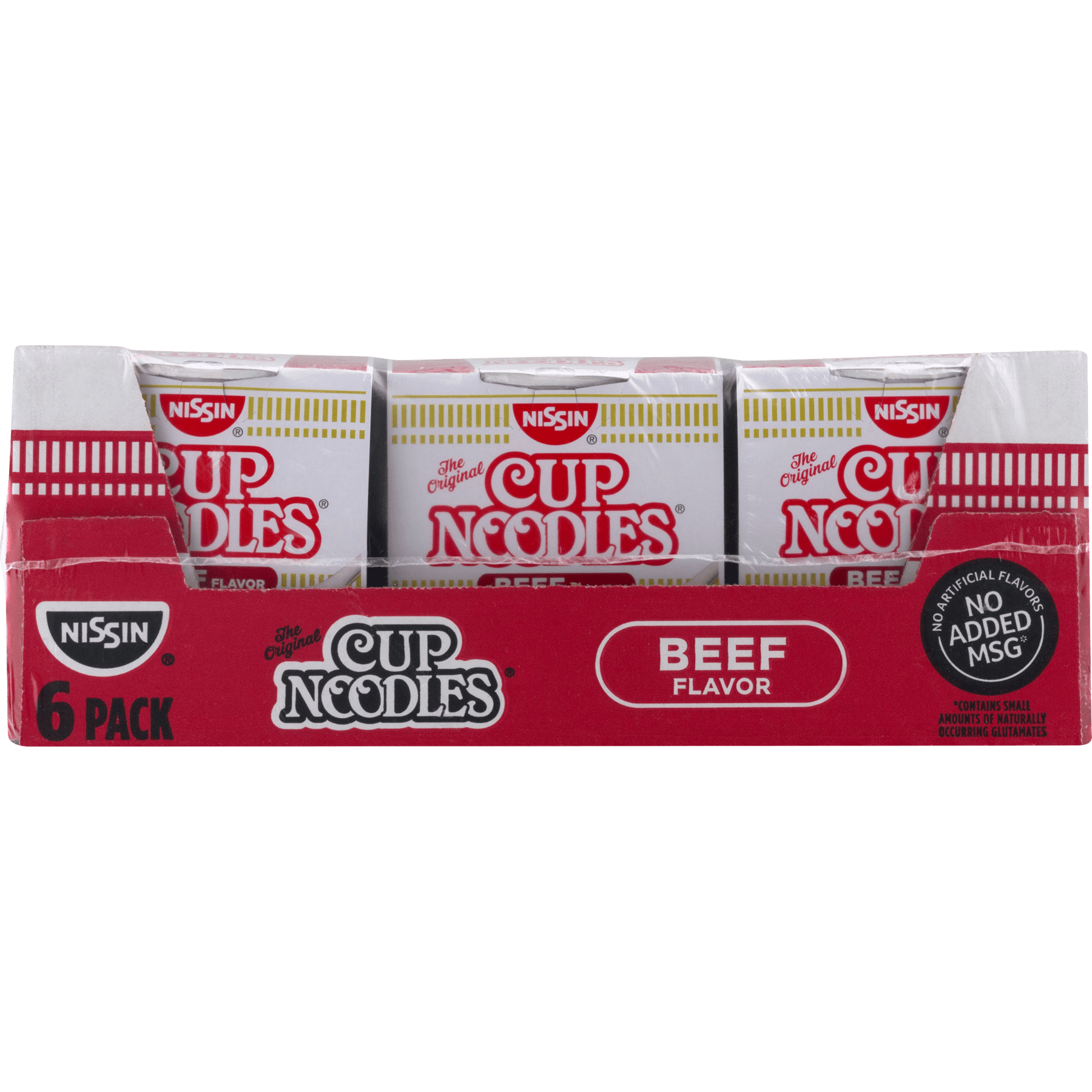 Nissin The Original Instant Ramen Beef Flavor Cup Noodles, 6