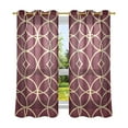 thumbnail image 6 of Yayeee Window Curtains Light Filtering 63"x52" Grommet Panel Pair Home Living Room Decor, Red Circles, 6 of 7