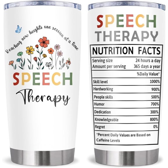Speech Therapy Gifts Tumbler 20oz SLP Gifts for Speech Therapists Appreciation Ideas for Women Unique Speech Language Pathologist Gifts Stylish and Functional