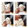 thumbnail image 4 of Guardurnaity Llavero de conejito suave y esponjoso para mochilas | Llavero con colgante de conejo adorable y pompón Accesorios de disfraces A, 4 of 6