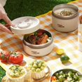 thumbnail image 3 of Insulated Bento Box, Stackable Insulated Lunch Box, Portable Food Container With Lunch Bag, Stackable Leakproof Stainless Steel Food Container, 3 of 5