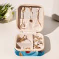 thumbnail image 6 of Ice Cream Travel Portable Square Jewelry Box with Necklace Organizer, Earring Organizer, and Display Case - Ideal for Rings, Earrings, Necklaces, Bracelets, and More - Suitable for Girls and Women, 6 of 6