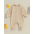 thumbnail image 2 of Wassery Baby Boys Girls Fall One Piece Jumpsuits Newborn Boys Girls Long Sleeve Romper Pants Infant Boys Girls Spring Onesie Bodysuit Clothes 0-18M, 2 of 9