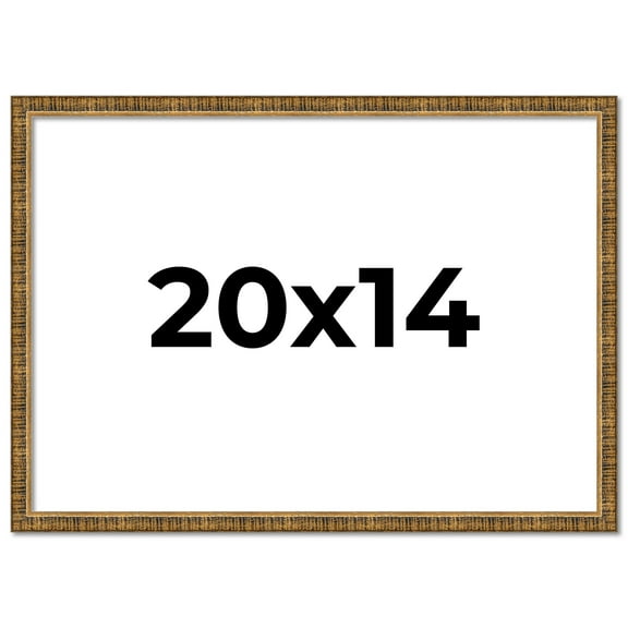 20x14 Frame Gold Solid Wood Picture Frame - Complete Modern Photo Frame Includes UV Acrylic