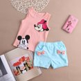 thumbnail image 3 of Fortune Baby Girl Summer Sleeveless Cartoon Print Vest + Shorts, 3 of 10