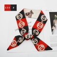 thumbnail image 1 of Bufanda de seda larga versátil, pajarita con estampado de letras, diadema floral, correa para bolso, pañuelo pequeño, accesorio, regalo de moda, 1 of 5