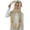 Beige, variant on Women's Stylish Versatile Scarf - Plush Bunny Ears Scarf Wrap W/Glove Pockets - Beige - OS