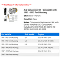 thumbnail image 2 of A/C Compressor Kit - Compatible with 1985 - 1992 Ford Mustang 1986 1987 1988 1989 1990 1991, 2 of 2