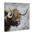 thumbnail image 3 of Stupell Industries Highland Cattle with Curved Horn Canvas Wall Art design by Sara Baker, 30 x 30, 3 of 7