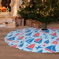 thumbnail image 6 of Yiaed Sailboats On A Waves Print Christmas Tree Skirt , Tree SkirtsTree Mat for Christmas Winter Holiday Indoor Decorations-36", 6 of 7