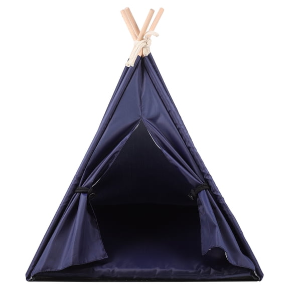 CIMAXIC Indoor Outdoor Pet Tent Navy Oxford Cloth Dog Teepee Removable Design