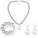 thumbnail image 1 of Trío de joyas de estilo disco, pendientes, collar, pulsera, collar de pendientes redondos de moda, colgante de disco minimalista, adecuado para fiestas y vida diaria, uso como accesorio de, 1 of 8