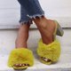 thumbnail image 4 of Zapatos de mujer Casual Punta cuadrada Moda Slip-on Rhinestone Tacones altos Sandalias de felpa Wmkox8yii  hfjk4331, 4 of 7