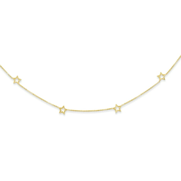 Primal Gold 14 Karat Yellow Gold Star with 2-inch Extension Necklace