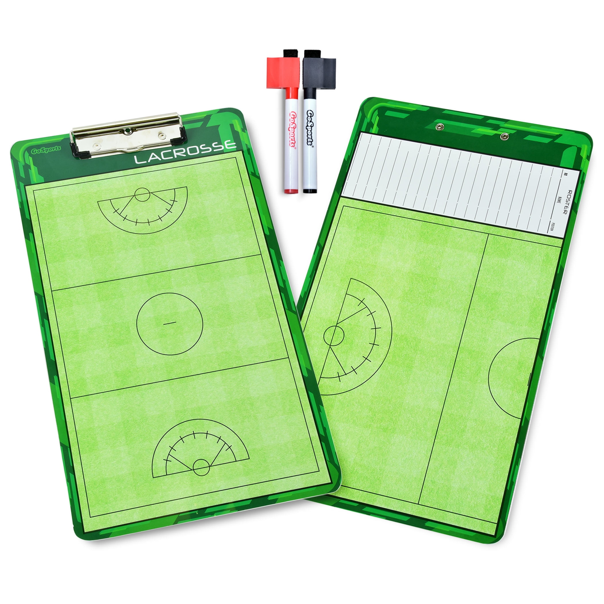 GoSports Women's Lacrosse Coaches Board | Double Sided Dry Erase ...