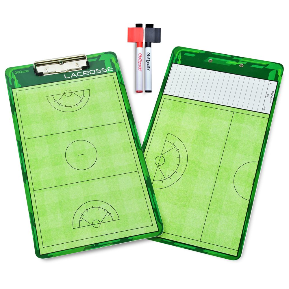 GoSports Women's Lacrosse Coaches Board Double Sided Dry Erase