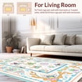 thumbnail image 2 of ODIKA 5' x 7' Machine Washable Non-Slip Area Rug, Boho Butterfly High Traffic Rug, Beige, 320426, 2 of 7
