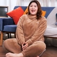 thumbnail image 4 of Conjunto de Pijama de terciopelo Coral para mujer, ropa de dormir de vellón, ropa de casa gruesa y cálida, traje para hombre y mujer, 4XL, Invierno, 4 of 4