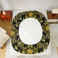 thumbnail image 5 of jejeloiu Ancient Damask Twin Sheet Set (3-Piece) Gold Black Victorian Baroque Decor For Kids, 5 of 7