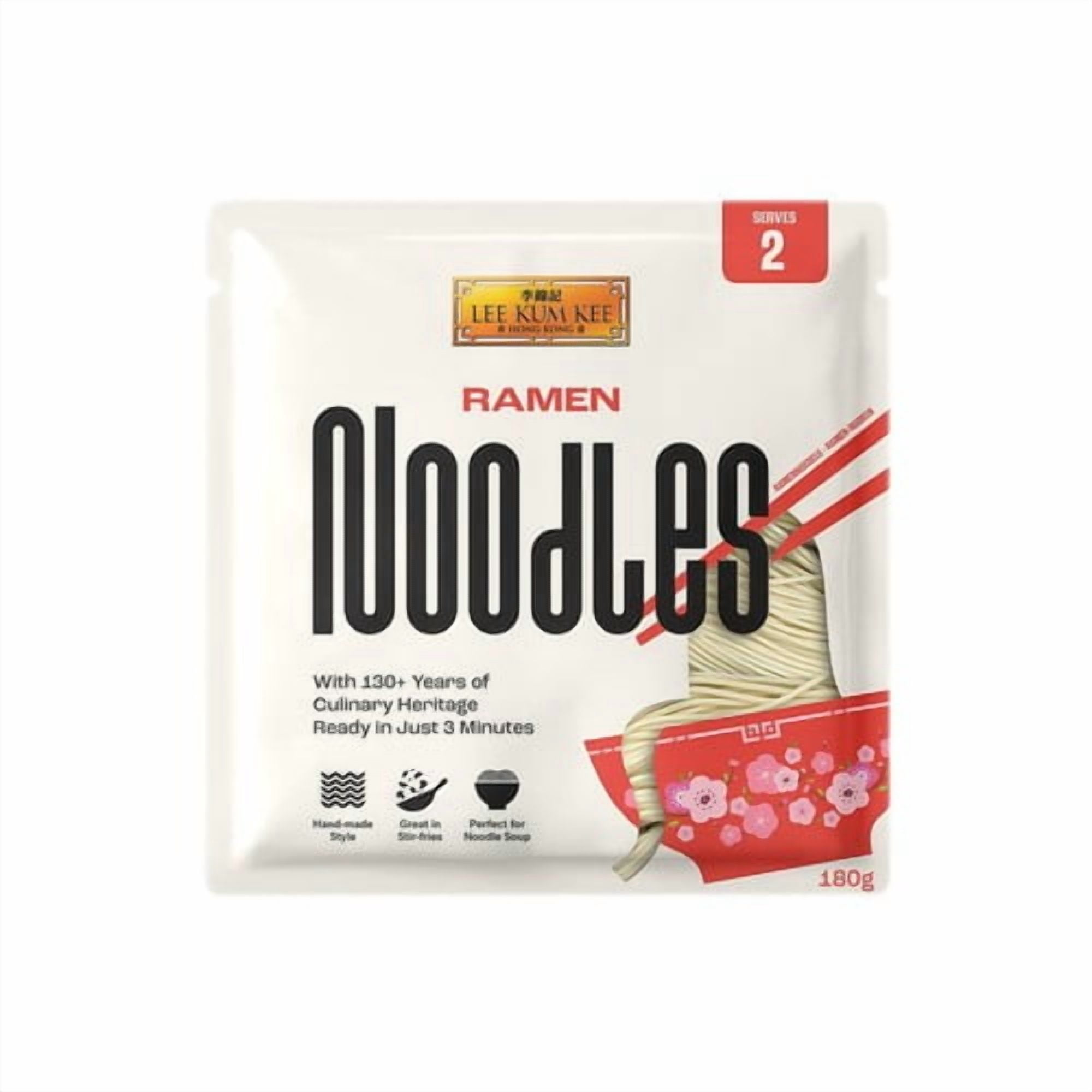 Lee Kum Kee Ramen Noodles (2 portion) 180g, British Import (Pack of 3)