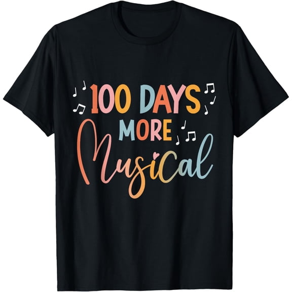 100 Days More Musical 100 Days of School Music Teacher T-Shirt