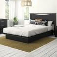 thumbnail image 2 of South Shore SoHo, Contemporary Full/Queen Bed and Headboard Set, Pure Black, 2 of 7