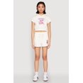 thumbnail image 2 of Womens French Terry Bear Graphic Shorts, 2 of 5