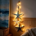 thumbnail image 7 of Yardvibe Lighted Wooden Fish & Starfish Wall Decor, 23.23"x6.69" Beachy Wall Decor with Warm LED, Coastal Nautical Hanging Decor for Bathroom, Porch & Beach House (Dark Blue), 7 of 7