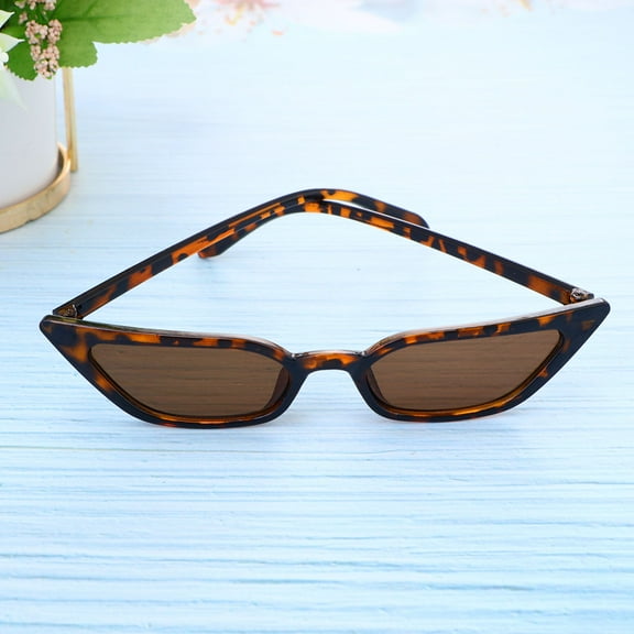 Worgeous Hemoton 2pcs Fashion Leopard Print Small Frame Cat Eye Sunglasses with UV Protection Delicate Eyewear Accessories