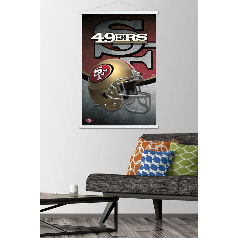 NFL San Francisco 49ers - Drip Helmet 20 Wall Poster, 14.725 x 22.375 