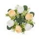 thumbnail image 4 of Anillo de vela floral artificial, corona de vela, corona de rosas pequeñas, anillo de vela de flor sintética, portavelas para cena fiesta en casa Champán, 4 of 8