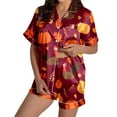 thumbnail image 2 of Bamboo Pajama Sets – Cooling Women's Pajama Sets, Soft Sleepwear for Summer Comfort Ladies' Thanksgiving Turkey Print Pajama Shorts Set 2024, 2 of 5
