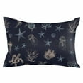 thumbnail image 2 of Navy Blue Coastal Throw Pillow Covers, Nautical Summer Beach Sea Turtle Starfish Soft Breathable Pillow Cases with Zipper for Sleeping, Body Pillowcases for Couch Bed Sofa Chair 24x36 Inches, 2 of 6