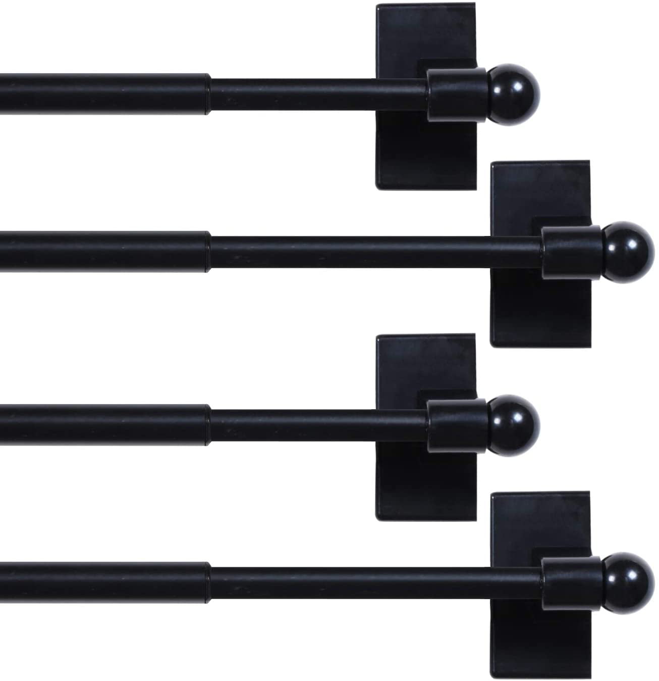 H.VERSAILTEX Magnetic Curtain Rods for Metal Doors Top and Bottom Set of 2 Multi 