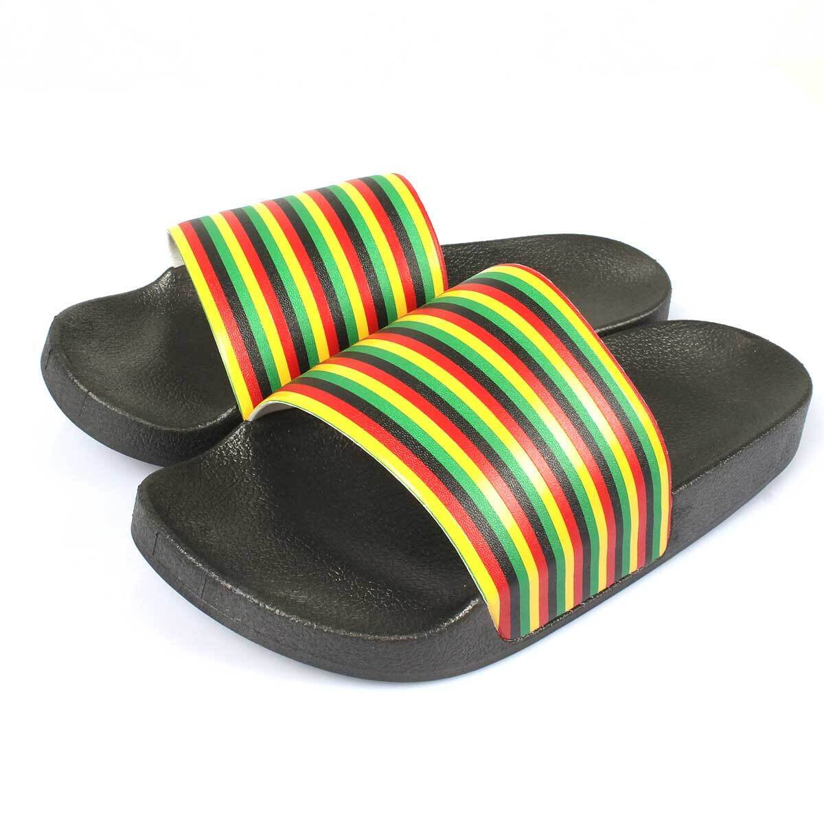 Jamaican Rasta Reggae RGY Caribbean Slippers Sandals for Women and Men  Sandals Open Toe Soft Cushioned Non-Slip for Indoor Outdoor - Walmart.com