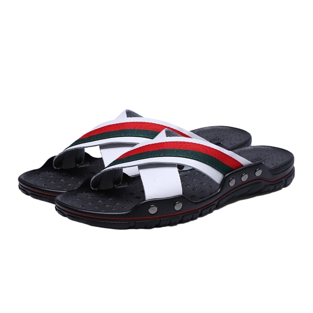 Sonducket Zapatillas de verano para hombre, zapatos de agua de playa a la moda, zapatillas para exteriores, sandalias de piel de vaca de estilo Type2 NO2