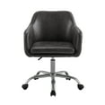 thumbnail image 2 of Linon Rylen Task Chair with Adjustable Height & Swivel, 275 lb. Cpacity, Charcoal Gray Faux Leather, 2 of 10