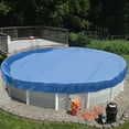 thumbnail image 4 of Sunshades Depot 18 Ft Blue Round Pool Cover Heavy-Duty Above Ground Pool Winter Covers Wire Rope Hemmed All Edges for Above Ground Swimming Pools, Trampoline Cover (18', Blue), 4 of 5