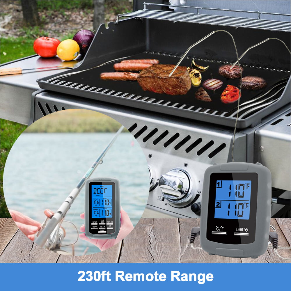 Digital Wireless Barbecue BBQ Meat Thermometer Remote Grill Cooking Probe HOT 