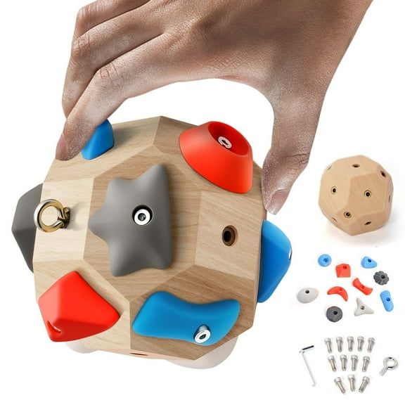 Handcrafted Boulder Block- 3D Rock Climbing Training Ball For Finger Strength, Finger Training Tool For Climbers- Rock Climbers Gift For Mountain Climbing Present