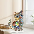 thumbnail image 6 of Colorful Cute Cat Figurine - Colorful Desktop Standing Decoration Miniature Cat Decorative Desktop Decoration Acrylic Decorative Sign Cat - 1 Colorful Cute Cat Decorative Item, 6 of 8