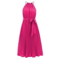 thumbnail image 5 of Gubotare Women's Gathered Halter Dress(Hot Pink,XL), 5 of 5