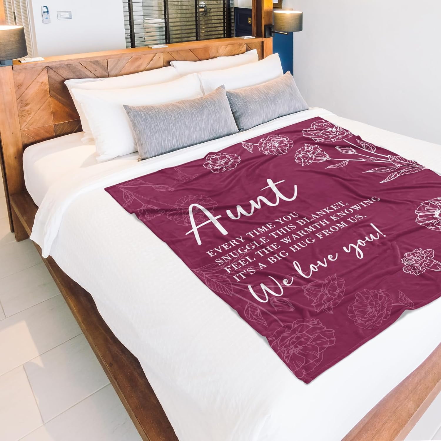 Aunt Gifts Blanket, Gifts for Aunt from Niece Nephew, Aunt Birthday Gifts, Auntie Gift Ideas for Mothers Day Christmas, Super Soft Flannel Throw Blanket for Aunt