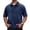 Dark Blue, variant on OIOLOYJM 1/4 Zip Pullover Mens Golf Vintage Washed Short Sleeve Polo Shirts Oversized Going Out Lounge Golf Shirts Khaki L