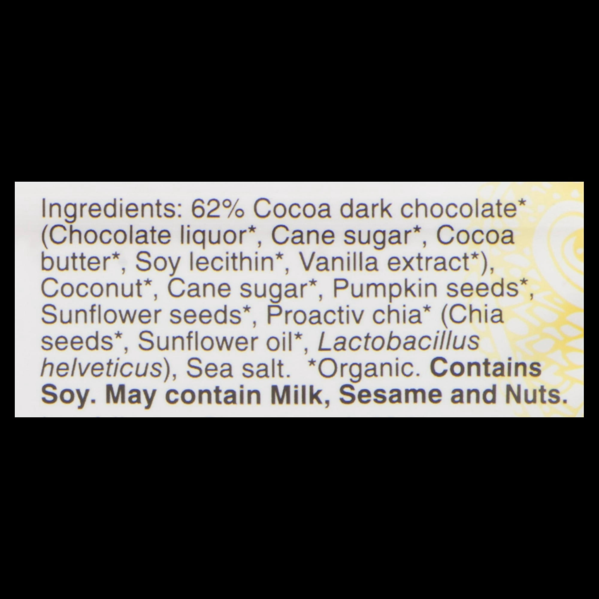 Écorces de chocolat Chia Balance de Prana Biologique