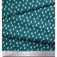thumbnail image 2 of Soimoi Blue Rayon Fabric Christmas Tree Print Fabric by Yard 56 Inch Wide, 2 of 3